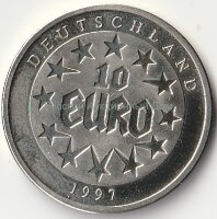 Германия. 10 евро 1997 г. Похищение Европы