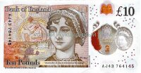 Банкнота 10 фунтов стерлингов, Великобритания, пластик